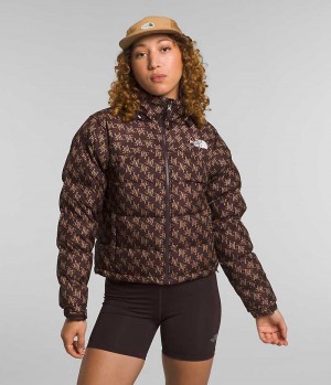 Brown The North Face 2000 Retro Nuptse Women's Puffer Jacket | MALAYSIA HPEMCX