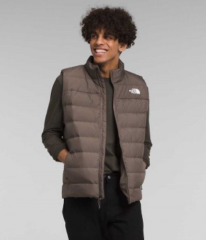 Brown The North Face Aconcagua 3 Men's Down Vest | MALAYSIA STEGYA