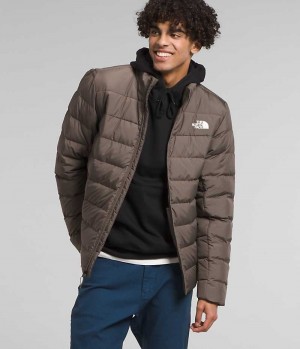 Brown The North Face Aconcagua 3 Men's Puffer Jacket | MALAYSIA EVPOWK