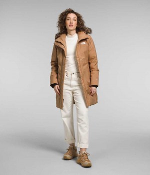 Brown The North Face Arctic Women's Coat | MALAYSIA ACUQXO