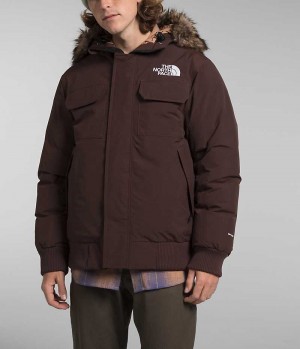 Brown The North Face McMurdo Men's Bomber Jacket | MALAYSIA BJYUGQ