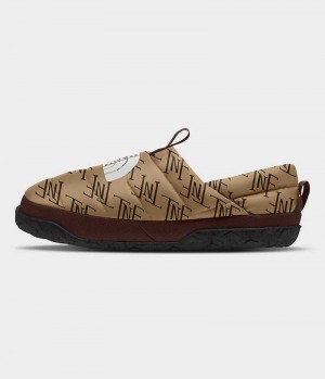 Brown The North Face Nuptse Men's Mules | MALAYSIA DJWMST