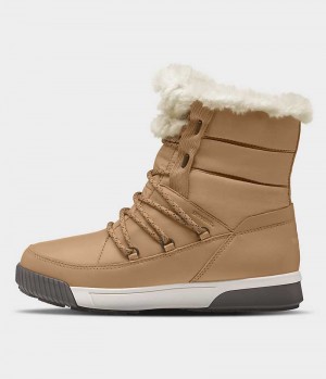 Brown The North Face Sierra Luxe Waterproof Women's Winter Boots | MALAYSIA NKTFXQ