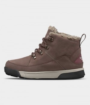 Brown The North Face Sierra Mid Lace Waterproof Women's Winter Boots | MALAYSIA QXBPOL