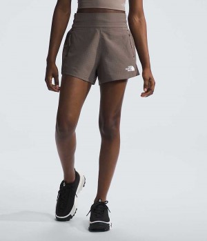 Brown The North Face Tekware™ Grid Women's Shorts | MALAYSIA PCAMKN