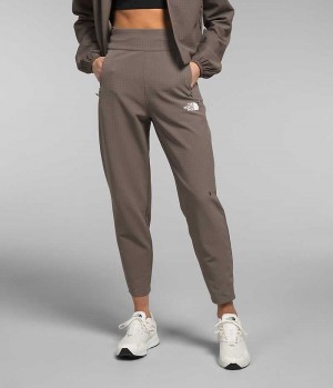 Brown The North Face Tekware™ Grid Women's Fleece Pants | MALAYSIA KFQLCI