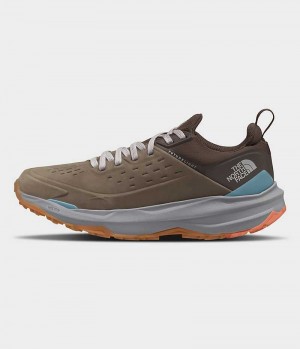 Brown The North Face VECTIV Exploris 2 FUTURELIGHT™ Leather Shoes Women's Hiking Shoes | MALAYSIA ETCOLJ