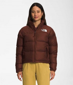 Burgundy The North Face 1996 Retro Nuptse Women's Puffer Jacket | MALAYSIA CBXODY