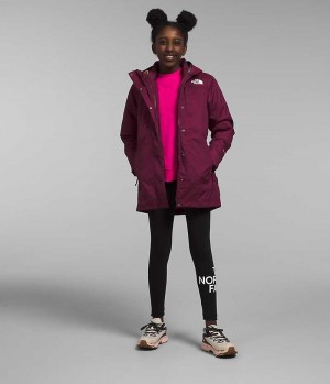 Burgundy The North Face North Triclimate® Girls' Puffer Jacket | MALAYSIA EMSOTG