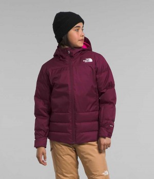 Burgundy The North Face Pallie Girls' Puffer Jacket | MALAYSIA NEIVLC