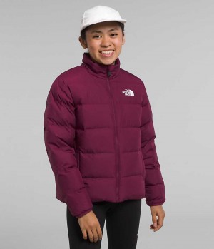 Burgundy The North Face Reversible North Girls' Puffer Jacket | MALAYSIA SYKAPZ