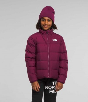 Burgundy The North Face Reversible North Boys' Puffer Jacket | MALAYSIA WXKDQM