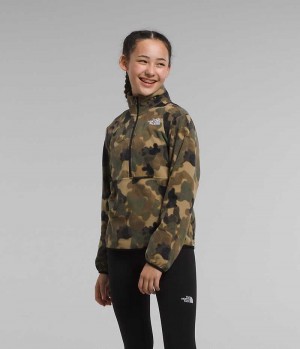 Camo The North Face Glacier ¼-Zip Girls' Pullover | MALAYSIA IPFLJA