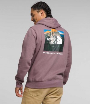 Fuchsia The North Face Box NSE Pullover Men's Hoodie | MALAYSIA NXDMQT