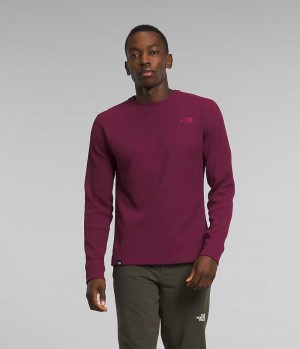 Fuchsia The North Face Canyon Fog Thermal Long Sleeve Men's Pullover | MALAYSIA IHLSQZ