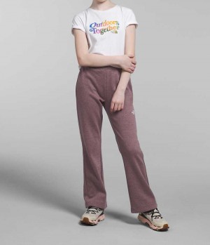 Fuchsia The North Face Cozy Dream Fleece Wide Leg Girls' Fleece Pants | MALAYSIA DPGZUE