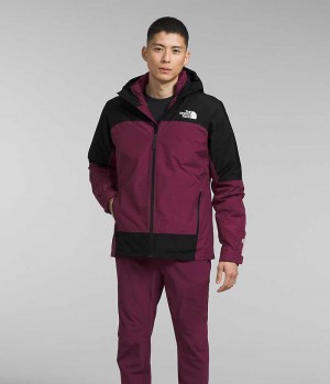 Fuchsia The North Face Mountain Light Triclimate® GTX Men's Hooded Jacket | MALAYSIA AVGXWY