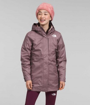 Fuchsia The North Face North Triclimate® Girls' Puffer Jacket | MALAYSIA QCWPOT