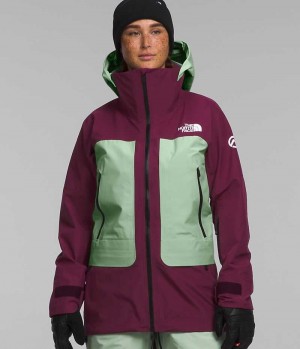 Fuchsia / Mint The North Face Summit Series Verbier GTX Women's Insulated Jacket | MALAYSIA FGQEYX