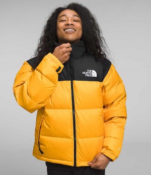 Gold / Black The North Face 1996 Retro Nuptse Men's Puffer Jacket | MALAYSIA RLHPDT