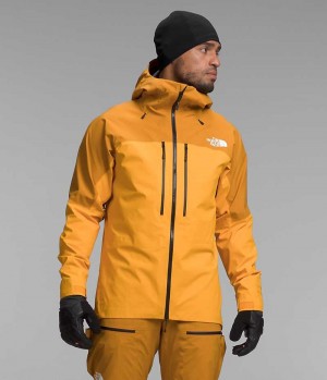 Gold / Yellow The North Face Summit Series Pumori GTX Pro Men's Insulated Jacket | MALAYSIA WBSROG