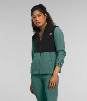 Green The North Face Alpine Polartec® 100 Women's Fleece Jacket | MALAYSIA YWFZJX