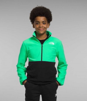 Green The North Face Glacier ¼-Zip Boys' Pullover | MALAYSIA KPJUGN