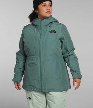 Green The North Face Plus ThermoBall™ Eco Snow Triclimate® Women's Insulated Jacket | MALAYSIA YCQDUI