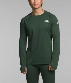 Green The North Face Summit Series Pro 120 Crew Men's Sweatshirt | MALAYSIA XRYFIW