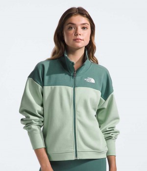 Green The North Face TNF™ Tech Full-Zip Girls' Fleece Jacket | MALAYSIA FOAPNJ