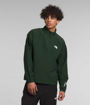 Green The North Face Tekware™ Grid ¼-Zip Men's Pullover | MALAYSIA LEHPOQ