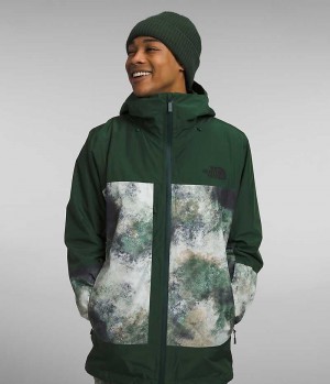 Green The North Face ThermoBall™ Eco Snow Triclimate® Men's Hooded Jacket | MALAYSIA WACSUK