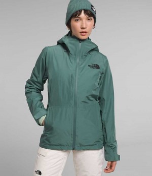 Green The North Face ThermoBall™ Eco Snow Triclimate® Women's Insulated Jacket | MALAYSIA CIJXSB