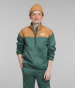 Green The North Face Winter Warm ½-Zip Boys' Pullover | MALAYSIA JFRGMA