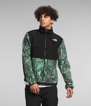 Green / Black The North Face Denali Men's Fleece Jacket | MALAYSIA LUONJI