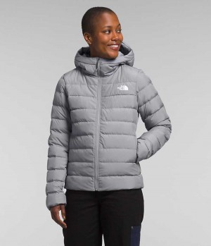 Grey The North Face Aconcagua 3 Hoodie Women's Puffer Jacket | MALAYSIA JUSKDR