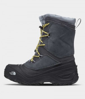 Grey The North Face Alpenglow V Waterproof Boys' Winter Boots | MALAYSIA YWCSAN