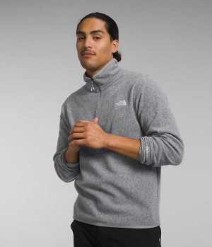 Grey The North Face Alpine Polartec® 100 ½-Zip Men's Pullover | MALAYSIA UCVSMY