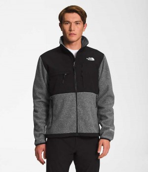 Grey The North Face Denali Men's Fleece Jacket | MALAYSIA KZIWRD