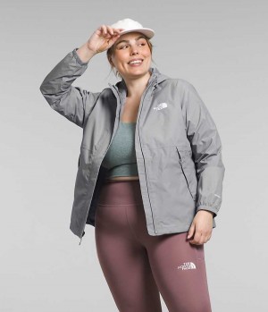 Grey The North Face Plus Antora Women's Rain Jacket | MALAYSIA NAYBXW