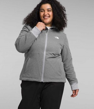 Grey The North Face Plus Shelbe Raschel Hoodie Women's Softshell Jacket | MALAYSIA KONIMU