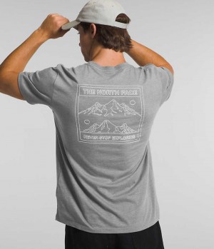 Grey The North Face Short Sleeve Solo Men's T-Shirt | MALAYSIA GFHRYZ