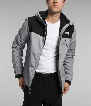 Grey / Black The North Face Antora Triclimate® Men's Insulated Jacket | MALAYSIA XVJKBI