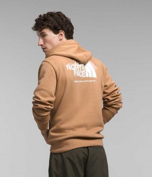 Khaki The North Face Box NSE Pullover Men's Hoodie | MALAYSIA CRAPUG