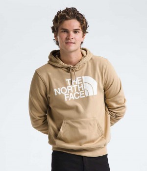 Khaki The North Face Half Dome Pullover Men's Hoodie | MALAYSIA BTQJCV