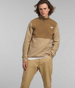 Khaki / Brown The North Face Alpine Polartec® 100 ½-Zip Men's Pullover | MALAYSIA LTYJOD