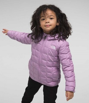 Lavender The North Face Reversible ThermoBall™ Hooded Girls' Puffer Jacket | MALAYSIA WGAJMV