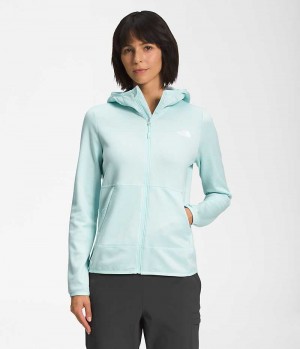 Light Blue The North Face Canyonlands Hoodie Women's Fleece Jacket | MALAYSIA IZYBDS