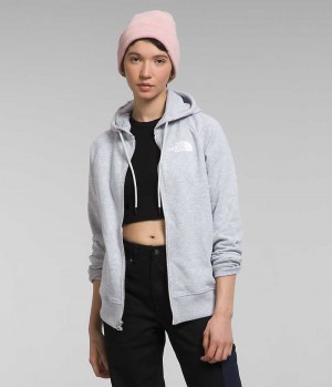 Light Grey The North Face Brand Proud Full-Zip Hoodie Women's Fleece Jacket | MALAYSIA XNESGZ