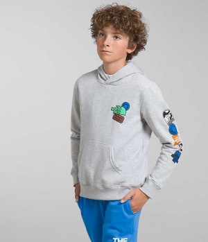 Light Grey The North Face Camp Fleece Pullover Boys' Hoodie | MALAYSIA OXSGLH